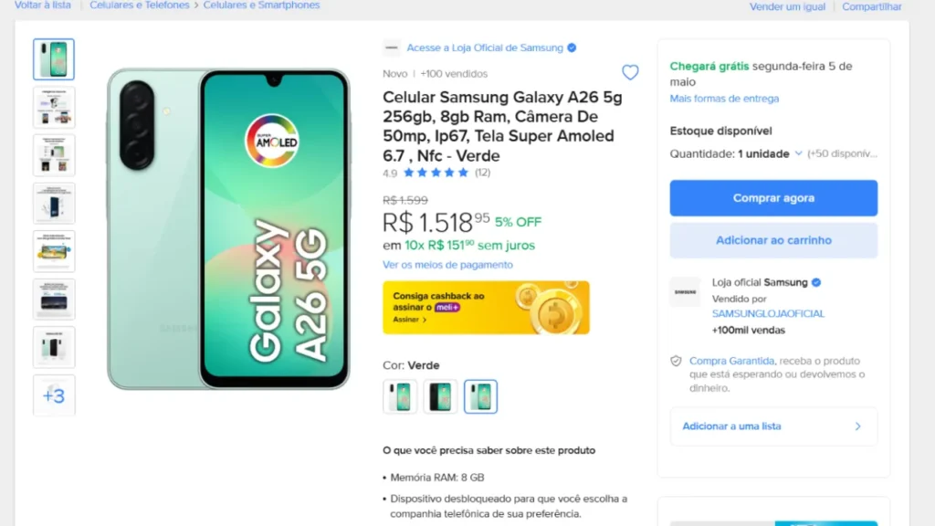 Melhor Oferta do Samsung Galaxy A26