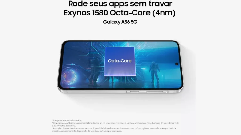 Desempenho e Processador do Samsung Galaxy A56