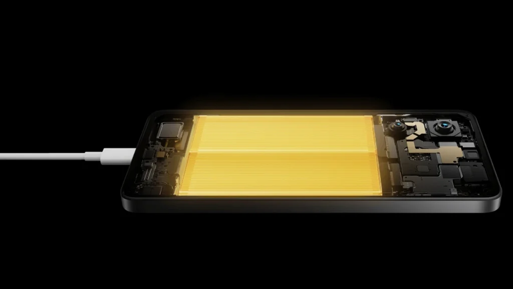 Bateria de 6.000 mAh do Poco X7 Pro