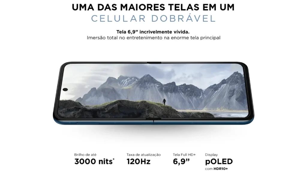 Tela do Motorola Razr 60