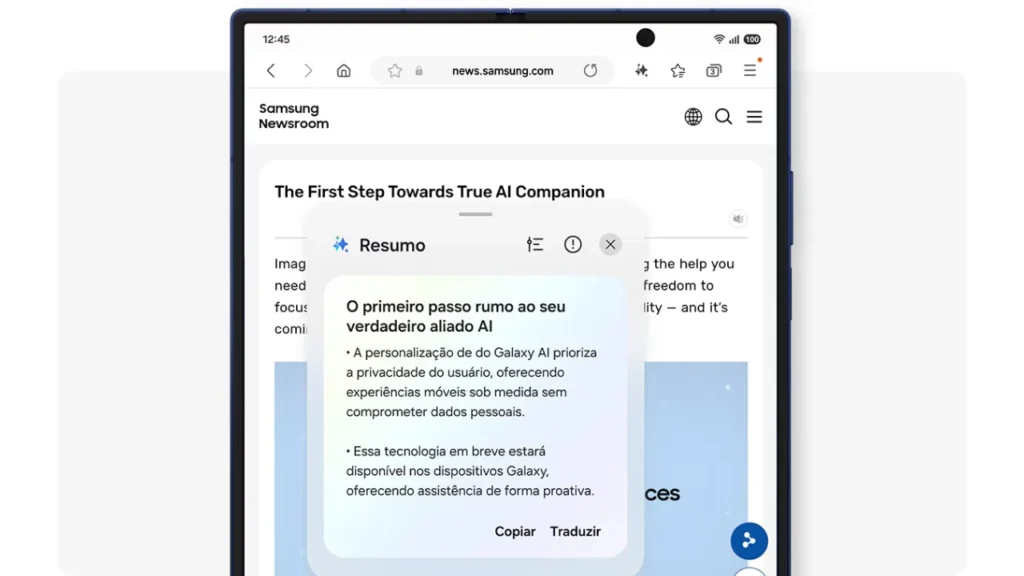 Um dos principais recursos de IA na nova One UI 8 da Samsung