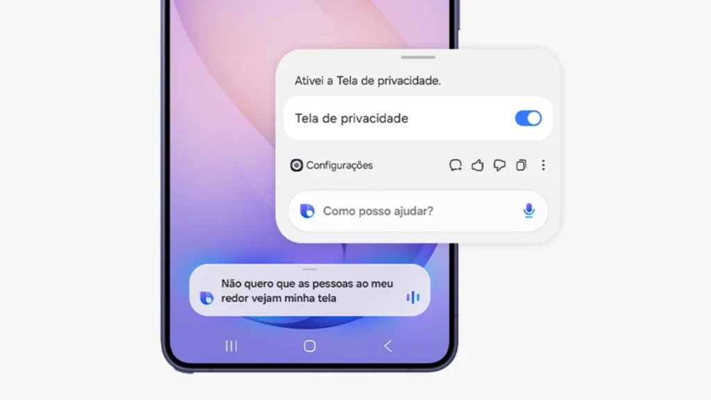 Tela com privacidade do Samsung Galaxy S26 Ultra