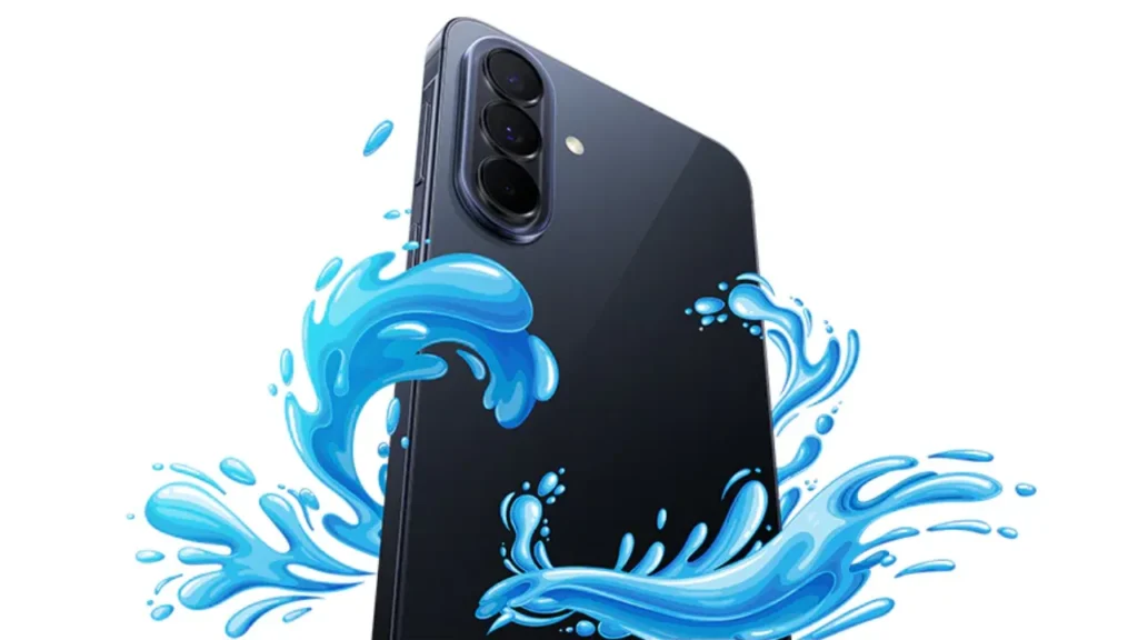 Galaxy A57 com IP68 - resistência à água.