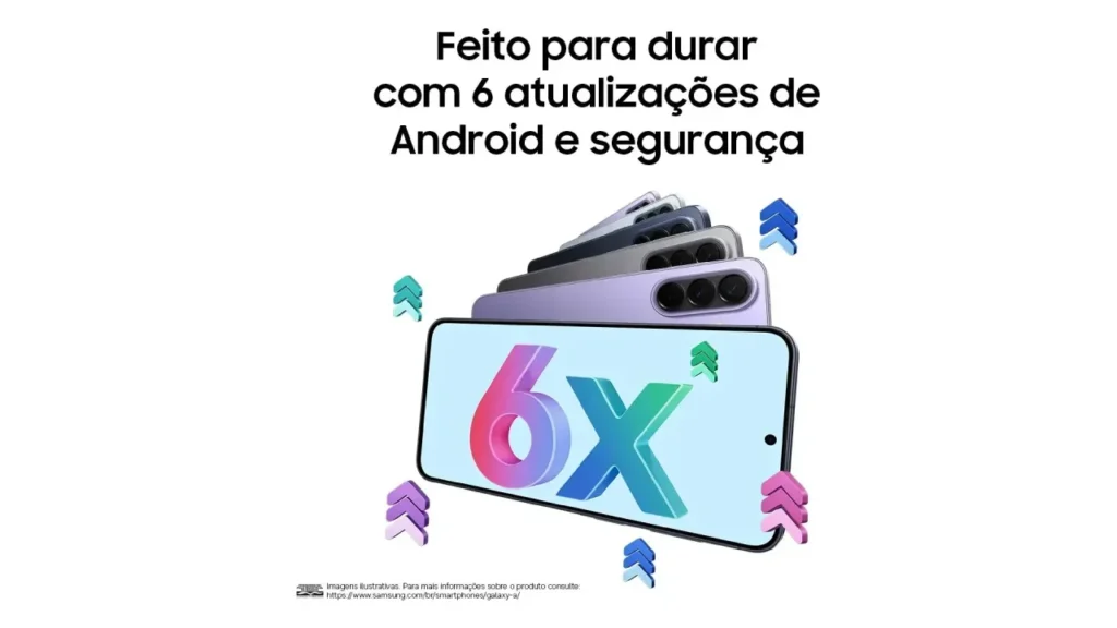 O Galaxy A57 vale a pena por ter vários anos de atualizações